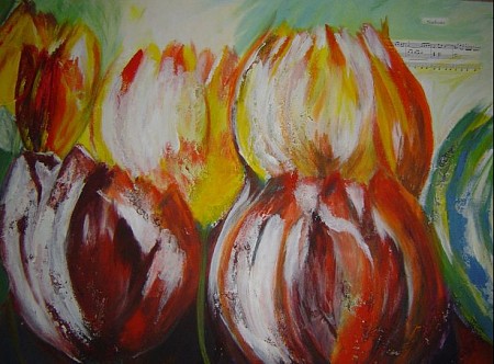 Lente geschilderd door Ineke Grafe