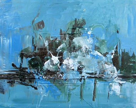 Water geschilderd door Gerda Kwakkel