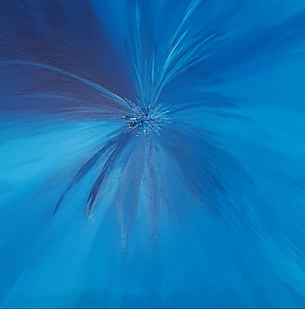 Rapsodie in blauw geschilderd door Jgbartgallery 